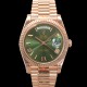 로렉스 남성용 New 데이데이트 m228235-0025 무게187g 18K 로즈골드 40mm 오토매틱 Cal.2836-2 타입 올리브 로마 다이얼 rol5400 Ⅳ