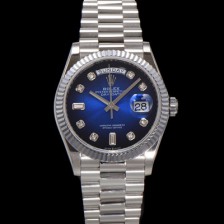 로렉스 남성용 New 데이데이트 m128239-0023 무게173g 프레지던트 36mm 오토매틱 Cal.2836-2 타입 다이아몬드 블루 옴브레 다이얼 rol5413 Ⅳ