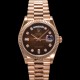 로렉스 남성용 New 데이데이트 m128235-0037 무게173g 18K 로즈골드 36mm 오토매틱 Cal.2836-2 타입 다이아몬드 브라운 옴브레 다이얼 rol5404 Ⅳ