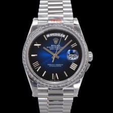 로렉스 남성용 New 데이데이트 플래티넘 m228396tbr-0042 무게187g 40mm 오토매틱 Cal.2836-2 타입 블루 옴브레 다이얼 rol5394 Ⅳ
