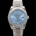 로렉스 남성용 New "VIP 타입 최종형" 데이데이트 m228236-0006 무게195g 플래티넘 40mm 오토매틱 Cal.3255 타입 아이스 블루 바게트 다이얼 rol5425 Ⅳ