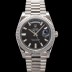 로렉스 남성용 New "VIP 타입 최종형" 데이데이트 m228236-0004 무게195g 플래티넘 40mm 오토매틱 Cal.3255 타입 블랙 바게트 다이얼 rol5427 Ⅳ