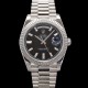 로렉스 남성용 New "VIP 타입 최종형" 데이데이트 m228236-0004 무게195g 플래티넘 40mm 오토매틱 Cal.3255 타입 블랙 바게트 다이얼 rol5427 Ⅳ
