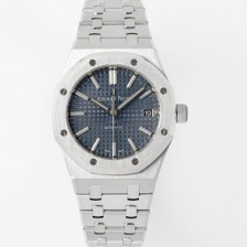 오데마피게 남성용 하이엔드 15450ST 로얄오크 37mm 오토매틱 Cal.3120무브먼트 블루 와플 다이얼 aud6520 Ⅳ