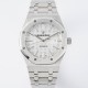 오데마피게 남성용 15400ST.OO.1220ST.02 로얄오크 41mm 오토매틱 Cal.3120무브먼트 실버 와플 다이얼 aud6526 Ⅳ