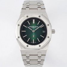 오데마피게 남성용 하이엔드 로얄오크 16202PT.OO.1240PT.01 엑스트라 씬 50주년 기념 39mm 오토매틱 Cal.7121타입 그린 다이얼 aud6567 Ⅳ