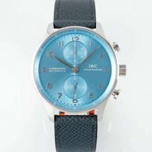 아이더블유씨 남성용 신상품 포르투기즈 IW371626 크로노그래프 41mm 오토매틱 Cal.69355 타입 아이스 블루 다이얼 iwc4116 Ⅳ