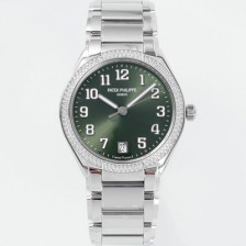 파텍필립 여성용 트웬티-포 티파니 7300/1200A-011 다이아몬드 36mm 오토매틱 Cal.324 타입 올리브 그린 다이얼 pat2231 Ⅳ