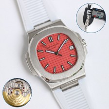 파텍필립 남성용 노틸러스 5711 오토매틱 Cal.324 S C타입 40mm 레드 다이얼 pat2236 Ⅳ