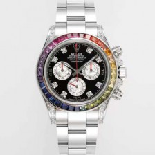 로렉스 남성용 데이토나 레인보우 116599 RBOW 크로노그래프 40mm 오토매틱 Cal.4130타입 블랙 다이얼 rol5434 Ⅳ