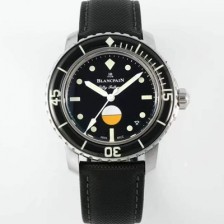 블랑팡 남성용 피프티 패덤즈 MIL-SPEC 캔버스 5008-1130-B52A 40mm 오토매틱 Cal.1151타입 블랙 다이얼 bla4212 Ⅳ