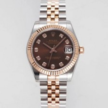 로렉스 여성용 데이져스트 178271 플루티드 18k 로즈골드 31mm 쥬빌레 오토매틱 2236타입 브라운 다이얼 rol5445 Ⅳ