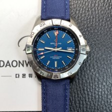 브라이틀링 남성용 어벤져 지엠티 44mm 나일론줄 오토매틱 2836-2 타입 블루 다이얼 bre6059 Ⅳ