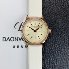 파텍필립 여성용 칼라트라바 4897R-010 나토천/가죽줄 18K 로즈골드 33mm 오토매틱 Cal.324 타입 크림 다이얼 pat2250 Ⅳ