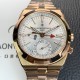 바쉐런 콘스탄틴 남성용 오버시즈 듀얼타임 18K 로즈골드 오토매틱 칼리버 5200 타입 41mm 메탈줄 실버 다이얼 vac1173 Ⅳ