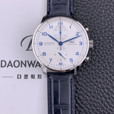 아이더블유씨 남성용시계 베스트 신형 포르투기즈 IW371617 크로노그래프 오토매틱 ETA7750-2 타입 41mm 화이트 다이얼 iwc4117 Ⅳ