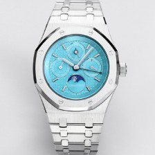 오데마피게 남성용 로얄오크 26574 퍼페츄얼 캘린더 문페이즈 41mm 티파니블루 다이얼 신형 5134 오토매틱 무브먼트 aud4209 Ⅳ
