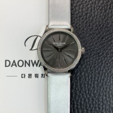 파텍필립 여성용 칼라트라바 4897G-001 나토천/가죽줄 33mm 오토매틱 Cal.324 타입 그레이 다이얼 pat2254 Ⅳ