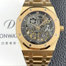 오데마피게 남성용 로얄오크 16204OR.OO.1240OR.03 엑스트라 씬 오픈워크 18K 로즈골드 39mm 오토매틱 Cal.7124타입 스켈레톤 다이얼 aud6585 Ⅳ