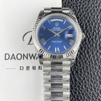 로렉스 남성용 New 데이데이트 m228239-0007 40mm 오토매틱 Cal.3255타입 블루 로만 다이얼 rol5634 Ⅳ