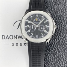 파텝필립 남성용 아쿠아넛 5261R 루스 연간 캘린더 문페이즈 39.9mm 오토매틱 Cal.324 S C 타입 블랙 다이얼 pat2268 Ⅳ