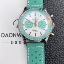 브라이틀링 남성용 탑 타임 파우스토 코피 41mm 가죽줄 오토매틱 7750타입 화이트 다이얼 bre6071 Ⅳ