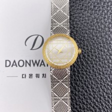 디올 여성용 라디드 사틴 25mm 쿼츠 무브먼트 화이트 자게 다이얼 dio1004 Ⅳ
