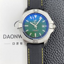 브라이틀링 남성용 어벤져 44mm 나일론줄 오토매틱 2836-2 타입 그린 다이얼 bre6063 Ⅳ