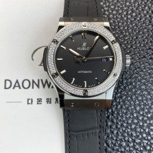휴블렛 남성용 클래식 퓨전 542.NX.1171.LR.1104 42mm 오토매틱 2892타입 블랙 다이얼 hub2149 Ⅳ