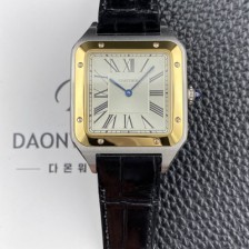 까르띠에 남성용 산토스 뒤몽 santos1612 엑스라지 46.6mm 쿼츠 무브먼트 실버 다이얼 car69378 Ⅳ