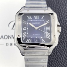 까르띠에 남성용 산토스 드 까르띠에 워치 WSSA0071 라지 39.8mm 오토매틱 9015 무브먼트 블루 다이얼 car69389 Ⅳ