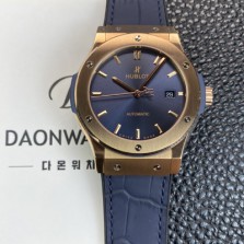 휴블렛 남성용 클래식 퓨전 511.OX.7180.LR 18K 로즈골드 42mm 오토매틱 2892타입 블루 다이얼 hub2146 Ⅳ