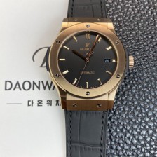 휴블렛 남성용 클래식 퓨전 18K 로즈골드 42mm 오토매틱 2892타입 블랙 다이얼 hub2147 Ⅳ