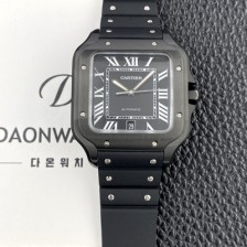까르띠에 남성용 산토스 드 까르띠에 워치 WSSA0039 라지 39.8mm 오토매틱 9015 무브먼트 블랙 다이얼 car69395 Ⅳ