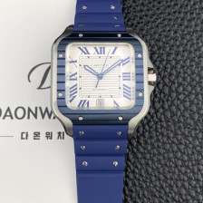 까르띠에 남성용 산토스 드 까르띠에 워치 WSSA0047 라지 39.8mm 오토매틱 9015 무브먼트 실버 다이얼 car69399 Ⅳ
