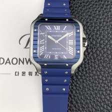 까르띠에 남성용 산토스 드 까르띠에 워치 WSSA0048 라지 39.8mm 오토매틱 9015 무브먼트 블루 다이얼 car69400 Ⅳ
