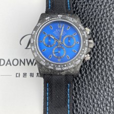 로렉스남성용 데이토나 DIW 포지드카본 커스텀 40미리 크로노그래프 오토매틱 Cal.4130 무브먼트 블루 다이얼 rol5649 Ⅳ
