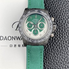 로렉스남성용 데이토나 DIW 포지드카본 커스텀 40미리 크로노그래프 오토매틱 Cal.4130 무브먼트 그린 다이얼 rol5650 Ⅳ