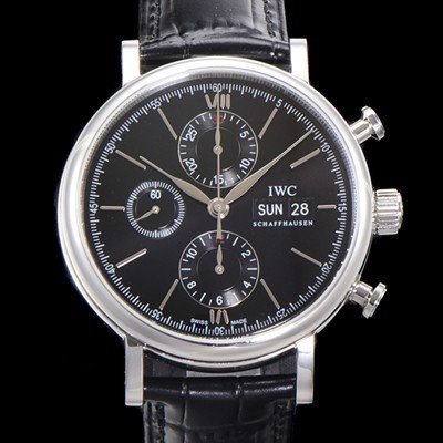 아이더블유씨 남성용 포르토피노 IW391008 오토매틱 무브먼트 42미리 블랙 다이얼 IWC71016 Ⅳ