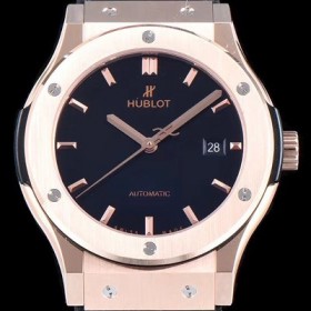 휴블렛 남성용 클레식 퓨전 511.OX.1181.LR 데일리워치 심플하고 클래식한 타입!! 18k 로즈골드 케이스 블랙 다이얼 블랙 레더스트랩 오토매틱 무브먼트 HUB0243 Ⅳ