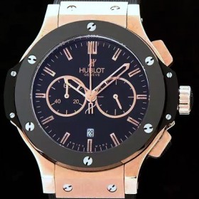 휴블렛 남성용 위블로 빅뱅 리미티드 에디션 쿼츠 42mm 블랙다이얼 HUB4210 Ⅳ