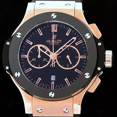 휴블렛 남성용 위블로 빅뱅 리미티드 에디션 쿼츠 42mm 블랙다이얼 HUB4210 Ⅳ
