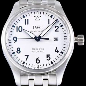 아이더블유씨 남성용 파일럿 마크18 IW327002 스틸 40mm 화이트 다이얼 스틸 브레이슬릿 iwc4072 Ⅳ