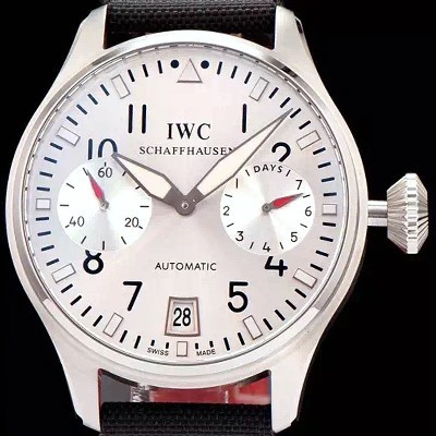 아이더블유씨 남성용 빅파일럿 7 데이즈 44mm 실버다이얼 IWC0400 Ⅳ