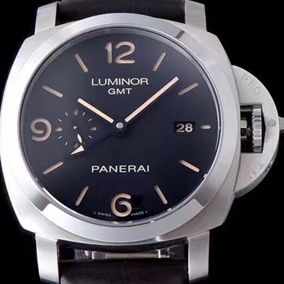 파네라이 남성용 루미노르 1950 지엠티 PAM00586 시리즈 블랙 다이얼 슈퍼루미노바 야광 인덱스 오토매틱 무브먼트 PAN0205 Ⅳ