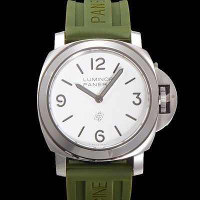 파네라이 남성용 루미노르 PAM01087 베이스 로고 오토매틱 6497-2 타입 44mm  우레탄 화이트 다이얼 pan5194 Ⅳ
