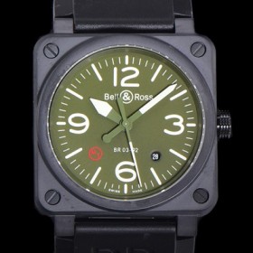 벨엔로즈 남성용 BR03-92 다이버 세라믹 오토매틱 9015 타입 42mm 우레탄줄 그린 다이얼 bel80298 Ⅳ