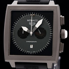 태그호이어 남성용 모나코 스위스 쿼츠 블랙 다이얼 44mm TAG4210 Ⅳ