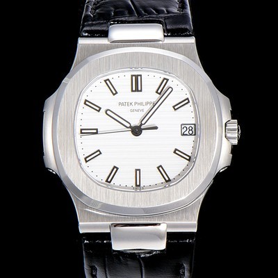 파텍필립남성용 최신! 노틸러스 5711  Cal.324 S C타입무브 오토매틱 40mm 가죽줄 화이트다이얼 PAT38012 Ⅳ