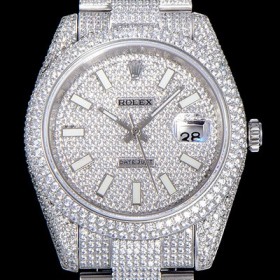 로렉스남성용 1:1수제공정 제작！！ 데이져스트 41mm 다이아몬드 904L 오토매틱 보석다이얼 ROL58342 Ⅳ